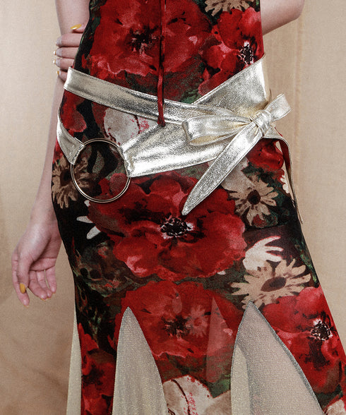 Metallic Ring Belt